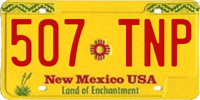 NM license plate 507TNP