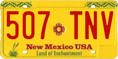 NM license plate 507TNV