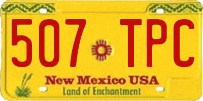 NM license plate 507TPC