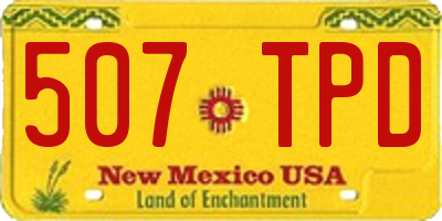 NM license plate 507TPD