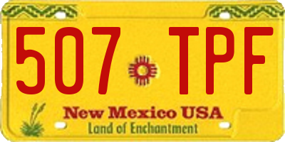NM license plate 507TPF