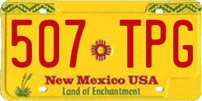 NM license plate 507TPG