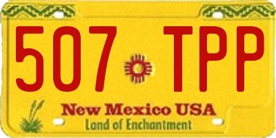 NM license plate 507TPP