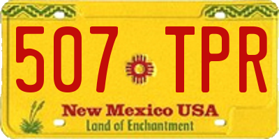 NM license plate 507TPR