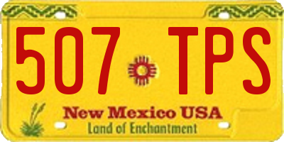 NM license plate 507TPS