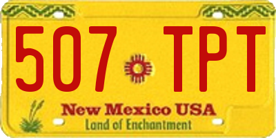 NM license plate 507TPT