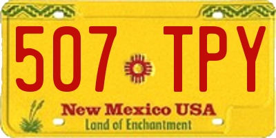 NM license plate 507TPY