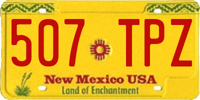NM license plate 507TPZ