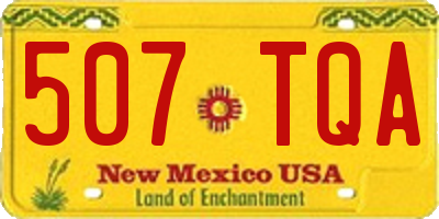 NM license plate 507TQA