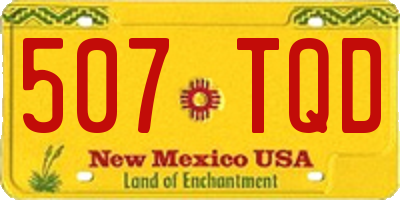 NM license plate 507TQD