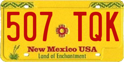 NM license plate 507TQK