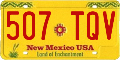 NM license plate 507TQV