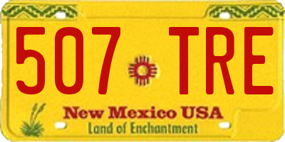 NM license plate 507TRE