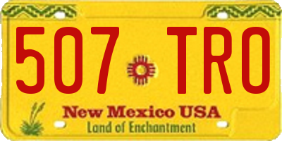 NM license plate 507TRO
