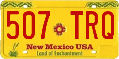 NM license plate 507TRQ