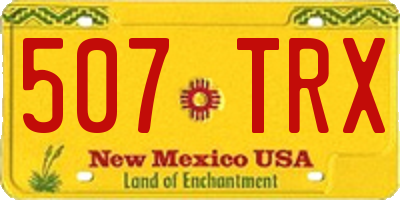 NM license plate 507TRX