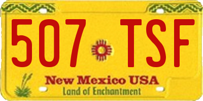 NM license plate 507TSF