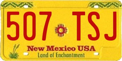 NM license plate 507TSJ