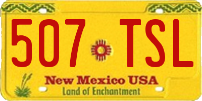 NM license plate 507TSL