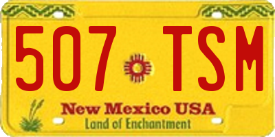 NM license plate 507TSM