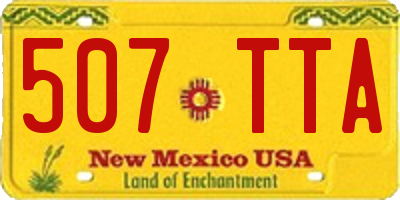 NM license plate 507TTA