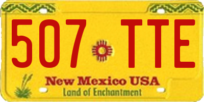NM license plate 507TTE