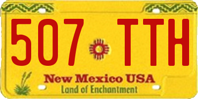 NM license plate 507TTH