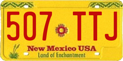 NM license plate 507TTJ