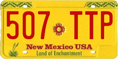 NM license plate 507TTP