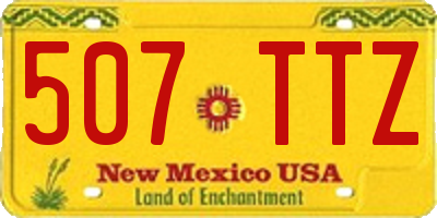 NM license plate 507TTZ