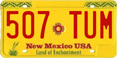 NM license plate 507TUM