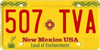 NM license plate 507TVA