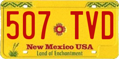 NM license plate 507TVD