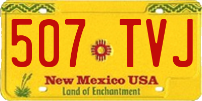 NM license plate 507TVJ