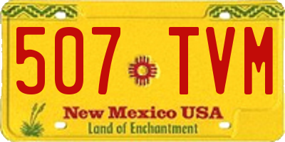 NM license plate 507TVM
