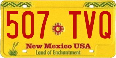 NM license plate 507TVQ