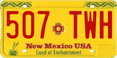 NM license plate 507TWH