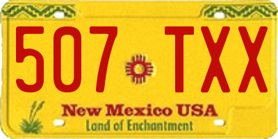 NM license plate 507TXX