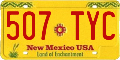 NM license plate 507TYC