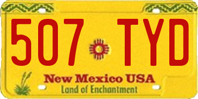 NM license plate 507TYD