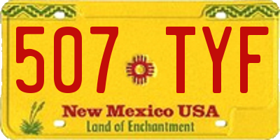 NM license plate 507TYF
