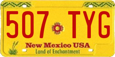 NM license plate 507TYG