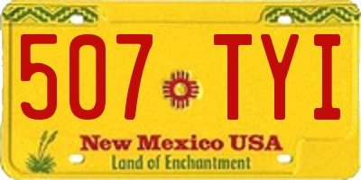 NM license plate 507TYI