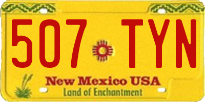 NM license plate 507TYN