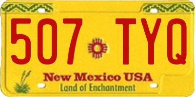 NM license plate 507TYQ