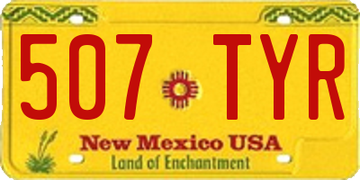 NM license plate 507TYR