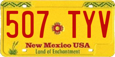 NM license plate 507TYV