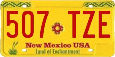 NM license plate 507TZE