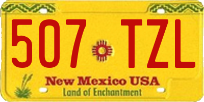 NM license plate 507TZL