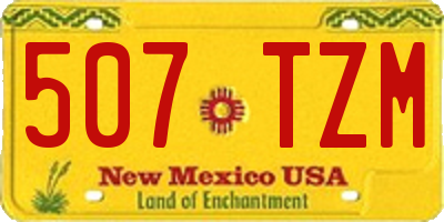 NM license plate 507TZM